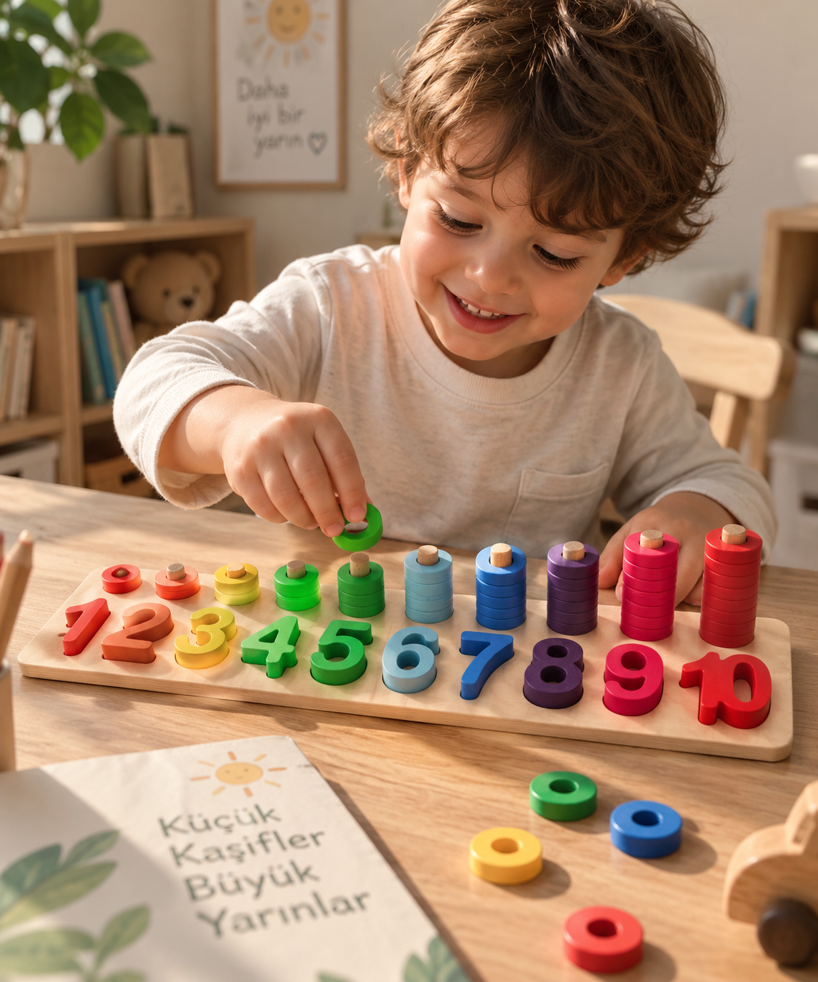 Montessori Sayı Diziliş ve Eşleme Tablası